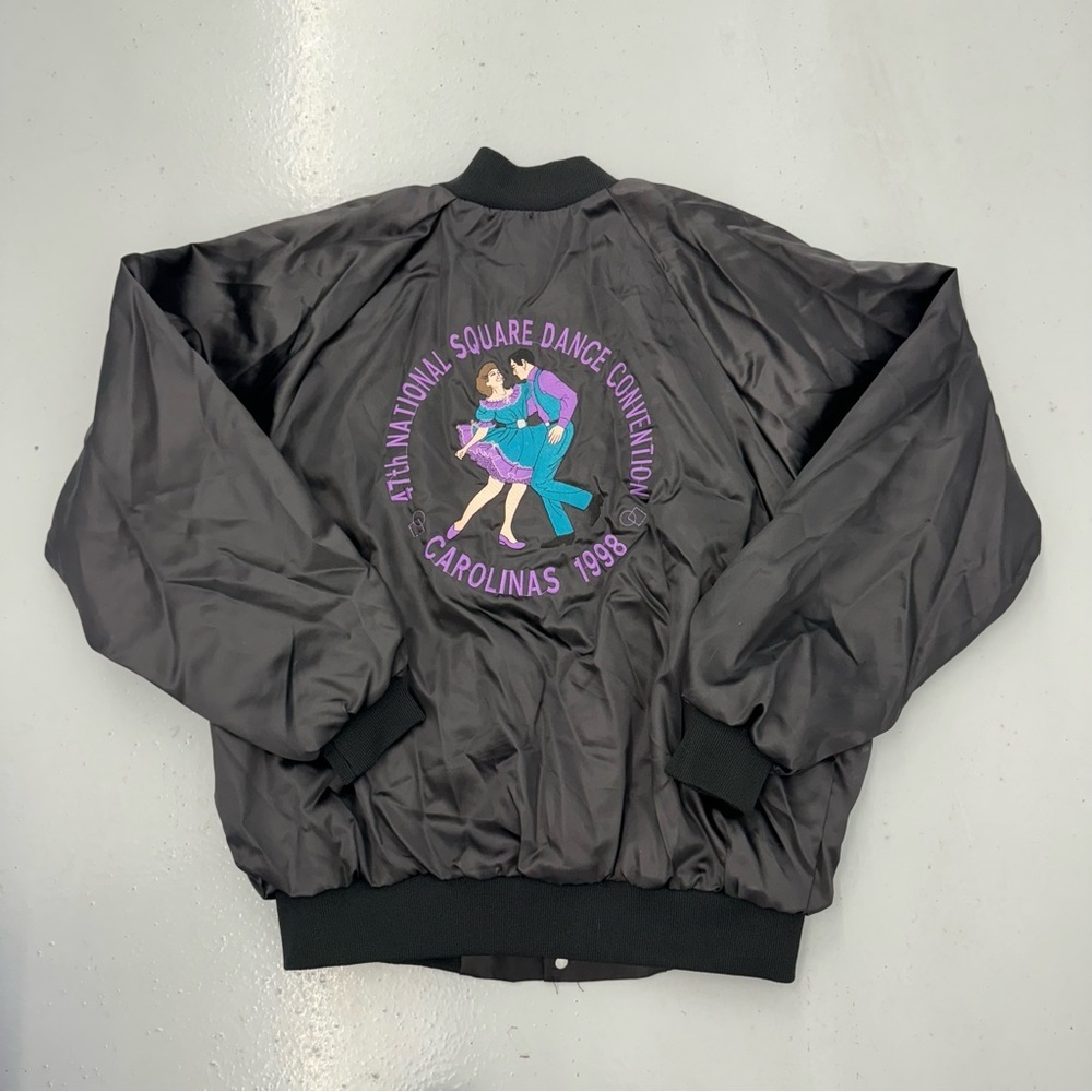 Vintage 90s Square Dance Convention Satin Jacket